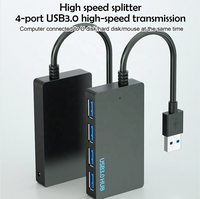 USB 3.0 C haute vitesse 4 ports extenseur adaptateur multiport concentrateur d'alimentation chargeur mural Compatible pour ordinateur portable PC téléphone portable AC