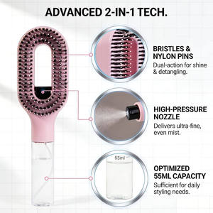 Spazzola per Capelli Antistatica 2-in-1 Portatile, Riduce il Prurito, Pettine per Styling e Massaggio del Cuoio Capelluto - Product Image 3