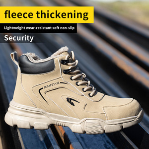 OEM Professional Safety <b>Shoes</b> Mid-top Microfiber Leather Anti-smash Puncture Proof Fashion <b>Men</b> <b>Work</b> Labor <b>Shoes</b> Lightweight Man - Product Image 3