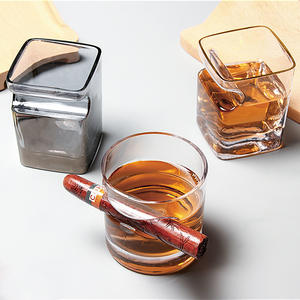 Châu Âu và Mỹ sáng tạo vàng-gọng tái sử dụng bền Thick-bottomed Shot <span class=keywords><strong>Glass</strong></span> Cigar ly cho <span class=keywords><strong>Whisky</strong></span> rượu mạnh Hộp quà tặng - Product Image 3