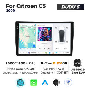 NaviFly DUDUAUTO DUDU7 7870 nuovissimo sistema Android 2K schermo GPS per auto <span class=keywords><strong>Citroen</strong></span> <span class=keywords><strong>C5</strong></span> 2009 con Wifi 4G LTE BT GPS DSP - Product Image 2