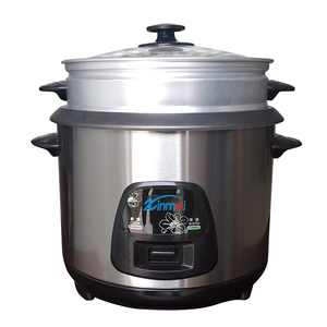 หม้อหุงข้าวไฟฟ้าสแตนเลส ต้มโจ๊ก ต้มน้ำ ความร้อนเร็ว หม้อในเคลือบกันติด พร้อมถ้วยตวง สำหรับใช้ในครัวเรือน - Product Image 1