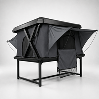 Tente de toit OEM pour 3-4 personnes, imperméable, quatre saisons, double couche, pliable, pour camping hors route, coque rigide gonflable