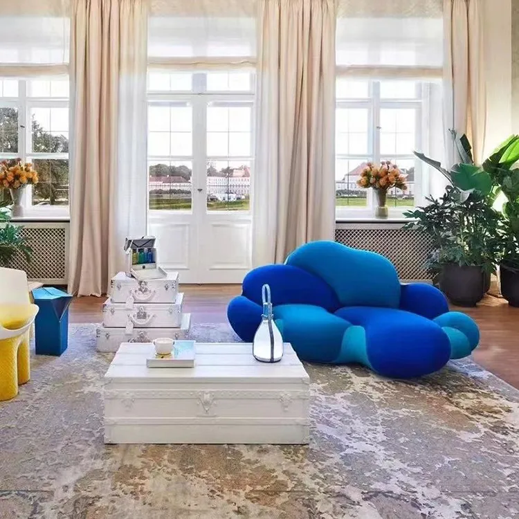 डिजाइनर एक्सेंट आकार आधुनिक एफआरपी फ्रेम कपड़े चमड़े के सोफे घर कमरे में रहने वाले सोफे शीसे रेशा सोफे के लिए होटल