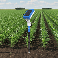 Analyseur de sol alimenté par énergie solaire, testeur de sol pour NPK, humidité, pH, EC, surveillance par smartphone, sans fil, multi-niveaux, sortie RS485