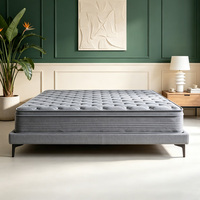 Matelas Hybride Personnalisé Grand Confort (Queen/King Size) en Tissu Tricoté, Durable, Respirant, Écologique, avec Ressorts Ensachés et Mousse à Mémoire de Forme Rafraîchissante