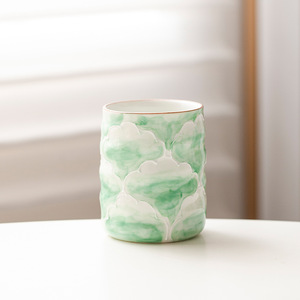 Taza de Té Pintada a Mano en Oferta, Platillo de Cerámica con Relieve, Juego de Café con MOQ Bajo - Product Image 2