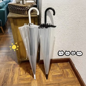 <span class=keywords><strong>Parapluie</strong></span> personnalisé OEM ODM à 16 baleines, entièrement <span class=keywords><strong>transparent</strong></span> en plastique POE, avec bordure renforcée, manche long droit, résistant au <span class=keywords><strong>vent</strong></span> - Product Image 3