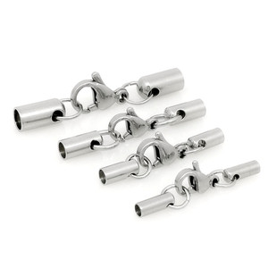 Fermoirs tubulaires en acier inoxydable Anno Jewelry, 4 pièces, pour bracelets, colliers, fabrication de bijoux DIY - Product Image 2