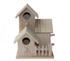 Nid d'oiseau en bois avec logo personnalisé en gros Boîtes en bois artisanales et panneaux muraux - Product Image 2