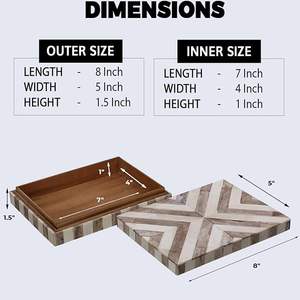 กล่องใส่กระดาษทิชชูทำมือฝังลายดอกไม้เรขาคณิตกล่องใส่ของตกแต่งบ้าน - Product Image 5