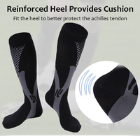 Chaussettes de compression médicale sportive, bas de contention pour infirmières, prévention des varices, chaussettes adaptées au sport