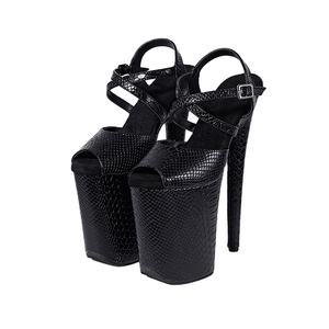 Escarpins sexy à plateforme imperméable de 23 cm avec bout ouvert, semelle extérieure en caoutchouc, doublure en peluche courte artificielle, pour boîte de nuit, défilé et <span class=keywords><strong>pole</strong></span> <span class=keywords><strong>dance</strong></span> - Product Image 1