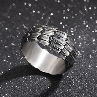 KALEN – bagues de bijoux Vintage en acier inoxydable pour hommes, écailles de Dragon à Surface usée