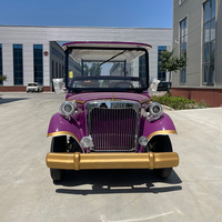 Voiture électrique ancienne certifiée CE, 6 places, étanche, avec contrôleur, fonctionnement stable, idéale pour les centres de villégiature, les loisirs, les excursions et les visites touristiques