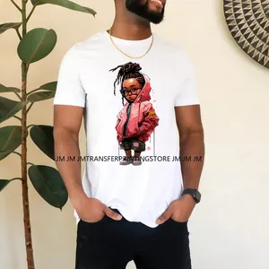 Adesivi Termotrasferibili DTF Lavabili Pronti da Applicare <span class=keywords><strong>per</strong></span> Felpe con Citazioni Religiose 'Blessed Trust God Pray' e 'Black Girl' - Product Image 4