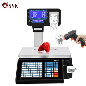 NVK New Arrivals Fashion Cheap 30kg Supermarket Precision Digital Weight Scale and Receipt Printing Weighing Scale