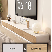 Console TV et Table Basse Tout-en-un en Bois 2026 – Unité Murale Fine pour Salons Modernes et Maisons Compactes – Style Minimaliste