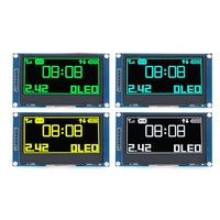 Pantalla OLED de 2,42 pulgadas, pantalla LCD de 128*64, controlador SSD1309, pantalla LCD 12864, compatible con soldadura de pantallas LCD, compatible con UNO 1306 I2C, puerto serie SPI