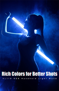 โคมไฟ LED สำหรับสตูดิโอถ่ายภาพ <span class=keywords><strong>ulanzi</strong></span> ไฟแม่เหล็กแบบมือถือ <span class=keywords><strong>RGB</strong></span> VL119สำหรับวิดีโอ Vlog CRI 95 + 2500K-9000K - Product Image 3