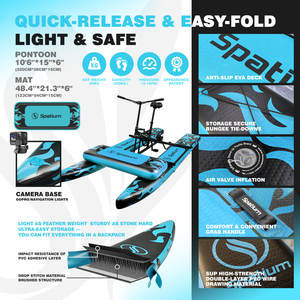 Bicicleta Acuática Inflable Portátil Spatium con Sistema <span class=keywords><strong>de</strong></span> Hélice, Equipo <span class=keywords><strong>de</strong></span> Deportes Acuáticos, Bicicleta Acuática Inflable en Venta - Product Image 3