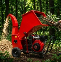 Broyeur de bois haute performance homologué CE, 15 CV, hydraulique, mobile, diesel, pour jardin, fabrication chinoise