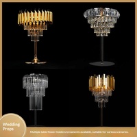 Y-Q007 Vases en acrylique rechargeables pour centres de table de mariage, arrangements floraux pour la décoration de tables de mariage et d'hôtels (vente en gros)