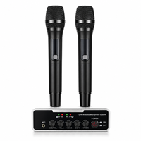 Système de microphone sans fil UHF professionnel X6 avec fonction de mise en sourdine automatique, micro portable pour performances de karaoké professionnelles