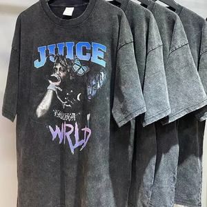 Custom Manufacturer Wholesale <b>Mens</b> High Quality <b>Black</b> t <b>Shirt</b> 100% Cotton t <b>Shirt</b> Printing Graphic Acid Wash t <b>Shirt</b> for <b>Men</b> - Product Image 1