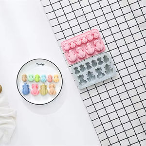 Moules à gâteau en silicone antiadhésif à motif de grenouille, de qualité alimentaire, réutilisables, mignons, en silicone magnétique pour chocolat, bonbons et glace, moule DIY - Product Image 5