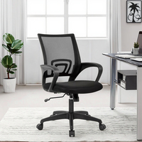 Kabel Chaise de bureau de luxe avec soutien lombaire Chaise en tissu maillé au design moderne Hauteur réglable en nylon pour bureau d'ordinateur