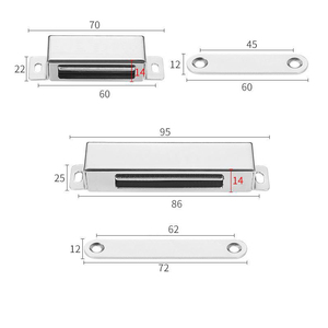 Loquet magnétique de <span class=keywords><strong>porte</strong></span> et tiroir en acier inoxydable, loquet à aimants, pour armoires, cuisine et meubles - Product Image 5