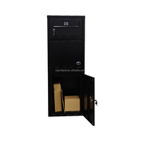 Boîte à colis intelligente en métal moderne de grande taille pour l'extérieur, antivol, avec serrure intelligente, boîte aux lettres autoportante pour colis et courrier