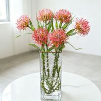 Bunga Krisan Buatan Sutra Pom Pom Real Touch Grosir untuk Dekorasi Vas Rumah Musim Gugur dan Thanksgiving
