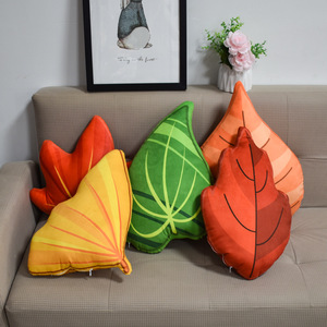Kunden spezifische kreative 3D-Druck profilierte Plüsch kissens imulation hinterlässt tropische Viri diplot tae INS Homes tay Sofa weiches Kissen