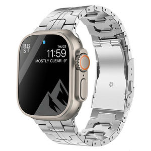 Bracelet en <span class=keywords><strong>titane</strong></span> de qualité supérieure bracelets de montre pour <span class=keywords><strong>Apple</strong></span> iWatch boucle pliante métal <span class=keywords><strong>acier</strong></span> inoxydable bracelet de remplacement - Product Image 3
