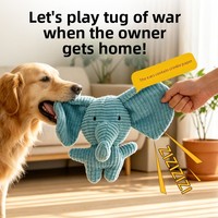 Jouet à mâcher créatif en peluche polyester en forme d'animal, durable, résistant aux morsures, compagnon idéal pour animaux de compagnie