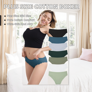 Culottes pour femmes, sous-vêtements de couleur unie, slips féminins, lingerie sexy, sous-vêtements pour femmes, culottes sans couture, soie glacée - Product Image 2