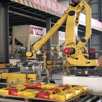 Machine automatique d'emballage de sacs à valve système de palettiseur de robot gerbeur de bras de robot