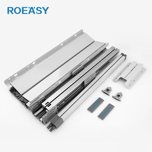 Roeasy ánh sáng màu xám thủy lực ngăn kéo kim loại hộp trượt nhà bếp trượt thanh trượt - Product Image 2