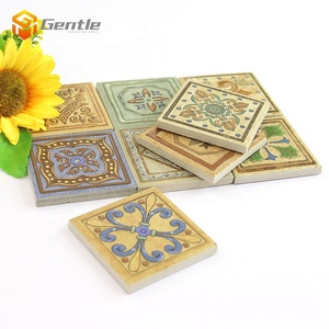 Buena calidad en relieve superficie pequeña flor de estilo árabe de cerámica de cocina rústica Casa de 80x80mm de - Product Image 5