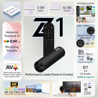 Zoku Z1 TV Stick Amlogic S905Y4 Quad Core 2 Go de RAM 32 Go Android 14 Port LAN BT5.4 Télécommande vocale Double Wi-Fi 8K Nouvelle Arrivée