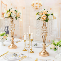 Support de Bougie et Porte-Fleurs Métallique Luxe Or et Argent pour Centre de Table Hôtelier, Banquet, Mariage - Vente en Gros Direct Usine en Fer