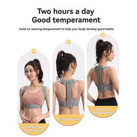 Correction de la posture anti-bossu réglable léger et respirant sans couture Correcteur de posture d'invisibilité pour la protection