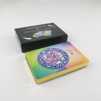 Jeu de tarot/oracle personnalisé de haute qualité, 78 cartes, impression personnalisée, 70x120mm, papier d'art 350gsm, finition brillante, 4C/4C CMYK, marque RTS Family