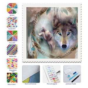 Kit de Peinture Diamant 5D <span class=keywords><strong>Attrape</strong></span>-rêves Plume Délicieuse Nature Morte Style Américain Peinture Diamant DIY Vente en Gros - Product Image 3