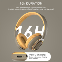 H7 Headphone Bluetooth Tv, Headphone nirkabel dengan Mic USB Adaptor peredam kebisingan Stereo dapat dilipat Bass untuk TV Earphone