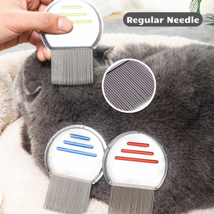 Pettine per rimozione delle pulci dell'ago del filo della vite del pettine dei pidocchi dell'animale domestico della testa dell'acciaio inossidabile - Product Image 5