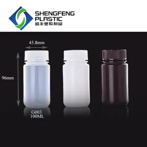 Laboratory Round Wide Mouth 200ml Hdpe Reagent Bottle