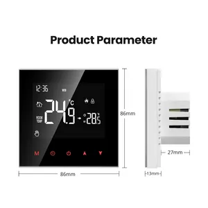 Thermostat intelligent wifi thermostat ac avec wifi,alexa, Google Assistant pour thermostat domestique intelligent Chauffage au sol électrique 16A